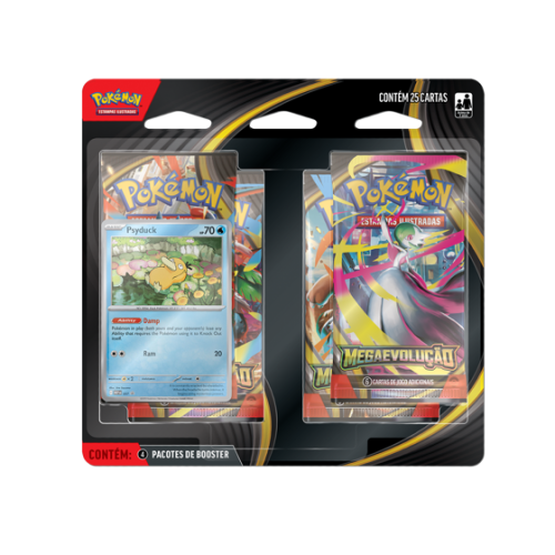 (PT-BR) Pokémon Blister Quádruplo Mega Evolução Psyduck